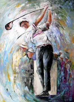 Tee Time with texture Oil Paintings